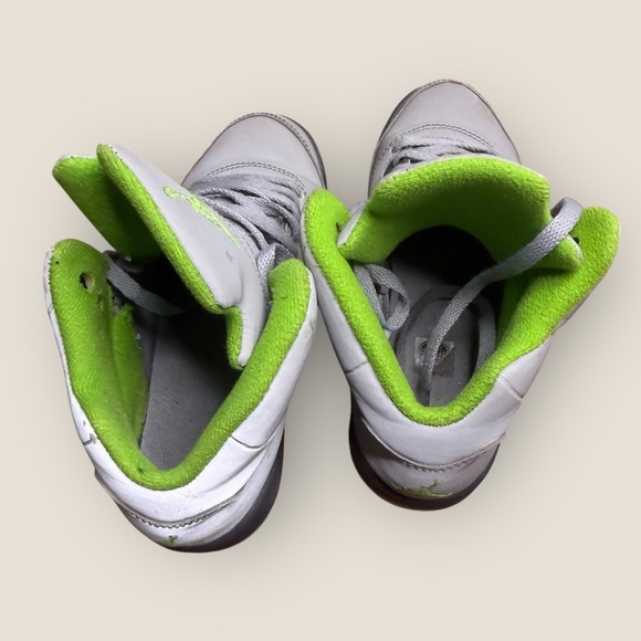 Kids Jordan 5 Retro “Green Bean” Sneakers – Size 1Y - Picture 3 of 8